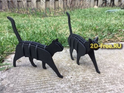 Кошки макет dxf формат