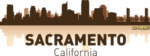 Vector American cities Sacramento cdr format