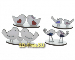 Птички для интерьера 2D макет