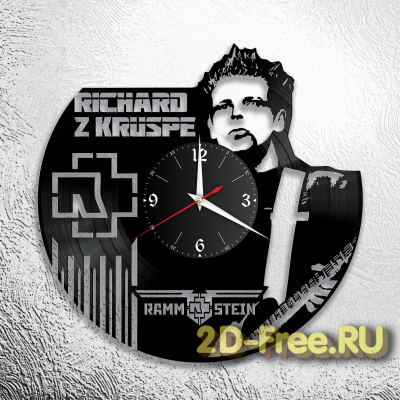 Часы из пластинки музыка Rammstein 3