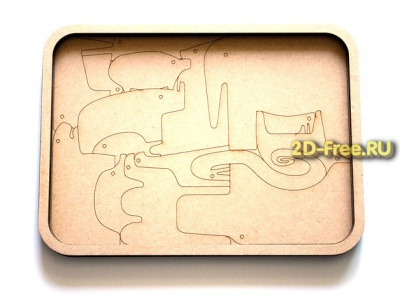 Пазл 16 животных