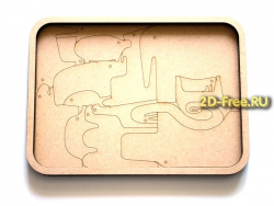 Пазл 16 животных