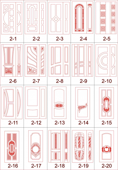 CNC Cutting Safety Door Designs CDR