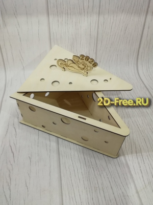 Коробочка кусок сыра формат cdr