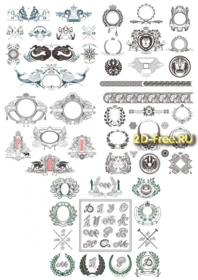 Векторы набор Free Vectors for Laser Cutting 227