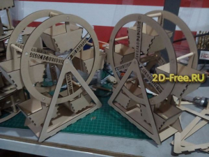 Колесо обозрений макет для лазерной резки