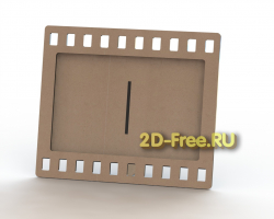Фоторамка в виде пленки 2D макет