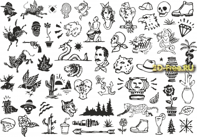 Векторы набор Free Vectors for Laser Cutting 088