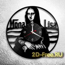 Часы на пластинке Мона Лиза