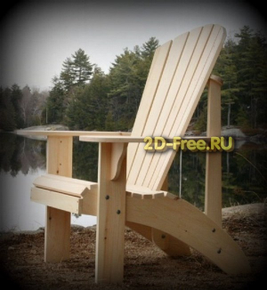 Стул Adirondack макет