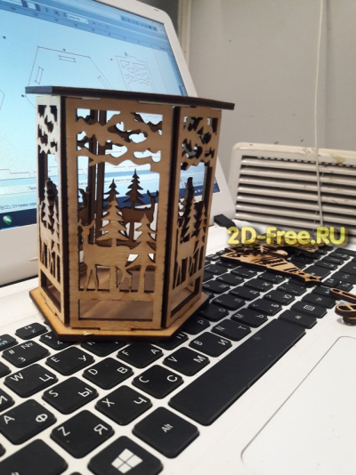Макет для лазерной резки для светильника