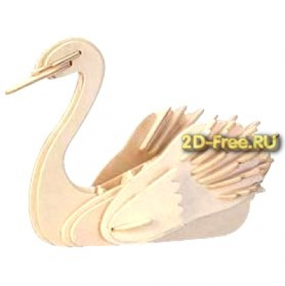 Красивый лебедь макет 2D