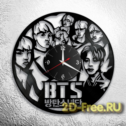 Часы из пластинки Зарубежная музыка BTS 3