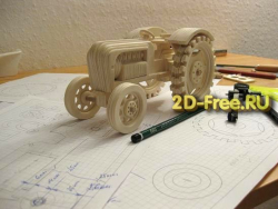 Машинка трактор 4мм 2D макет
