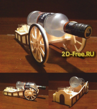 Минибар пушка с рюмками