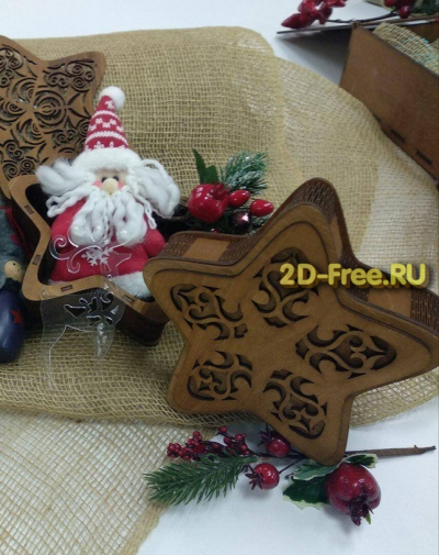 Звездочка праздничная коробочка модель
