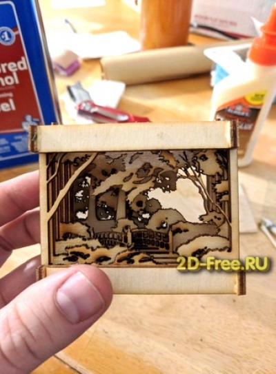 Миниатюрный ландшафтный дизайн 2D макет