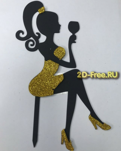 Топпер дамочка формат cdr