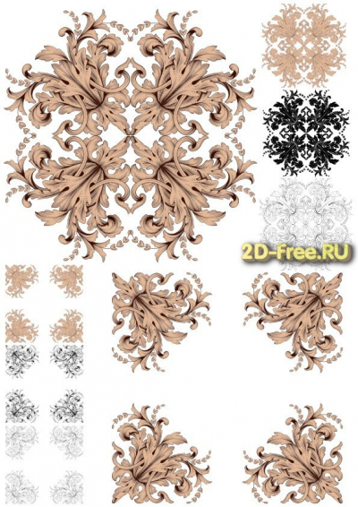 Векторы набор Free Vectors for Laser Cutting 046