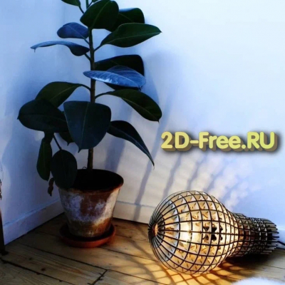 Лампа 2D макет для лазерной резки