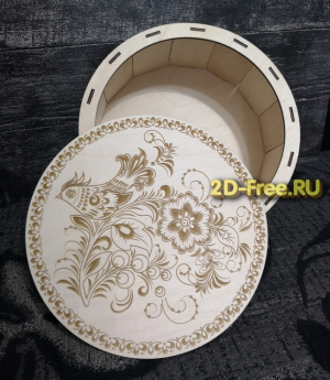 Круглая коробочка под специи макет cdr