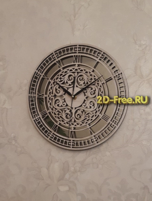 Часы резные макет cdr для чпу