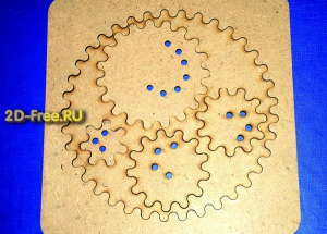 Спирограф макет для лазерной резки