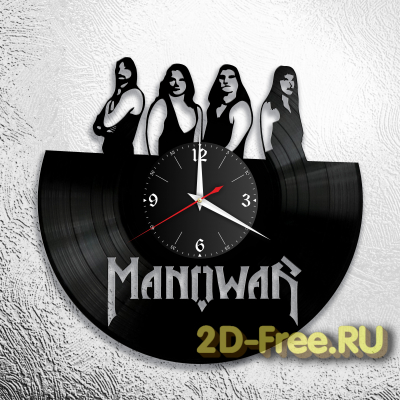 Часы из пластинки музыка Manowar