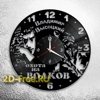 Часы из пластинки русская музыка Высоцкий 5