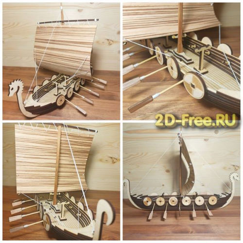 Ладья модель для лазерной резки