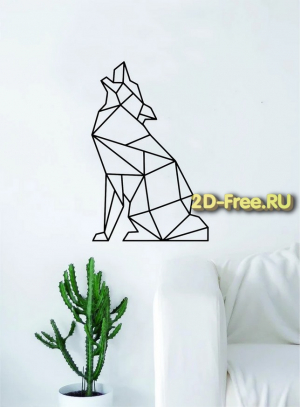 Волк панно формат файла dxf