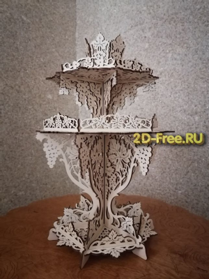 Резная ваза макет для лазерной резки