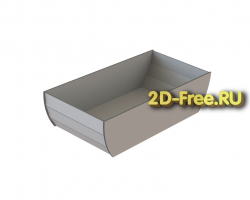 Лоток 2D макет для лазерной резки