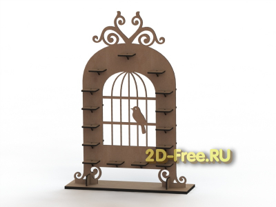 Полочка с мини отделениями 2D макет
