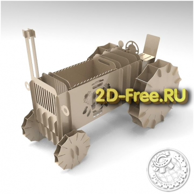 Трактор bbq 2D макет для лазерной резки
