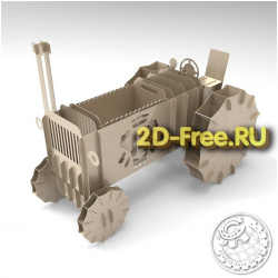 Трактор bbq 2D макет для лазерной резки