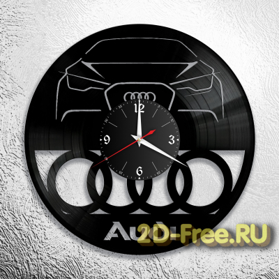 Часы на пластинке авто Audi
