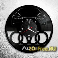 Часы на пластинке авто Audi