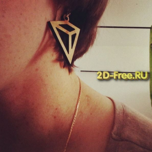 Сережки макет для лазерной резки