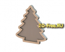 Елочка 2D макет для лазерной резки