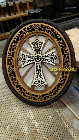 Крест в рамке модель cdr