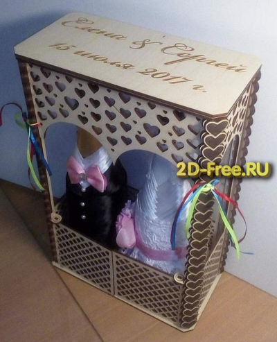 Коробка для бутылок шампанского cdr