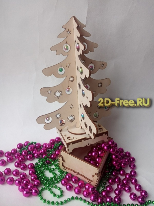 Елочка новогодняя макет cdr файл