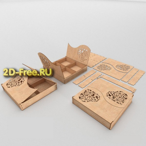 Коробочка шкатулка макет cdr
