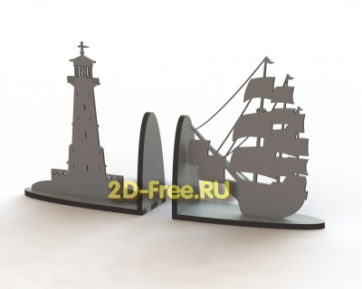 Держатель для книг 2D макет