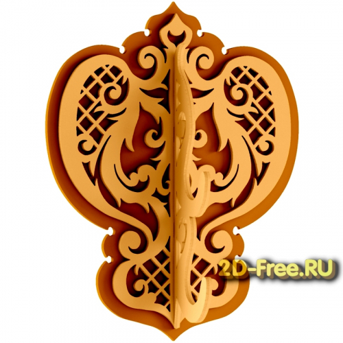 Вешалка резная модель в формате 03 cdr