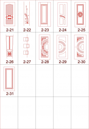 Двери макет 2 CNC Cutting Designs CDR