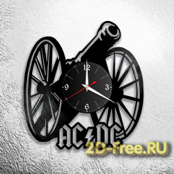 Часы из пластинке Зарубежная музыка AC/DC #2