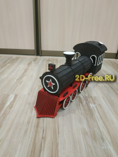 Паровоз бутылочница макет cdr