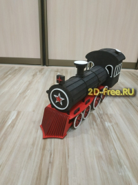 Паровоз бутылочница макет cdr